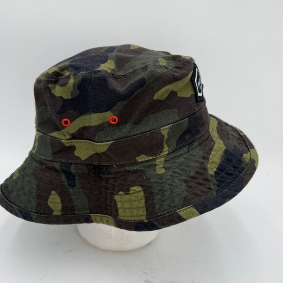 RVCA Hawaii Island Hex Reversible Black & Camo Camouflage Boonie Bucket Hat - Picture 6 of 7
